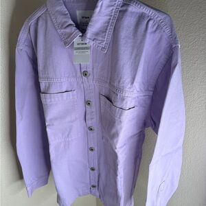Cotton On Men's Light Purple Button Down Jacket